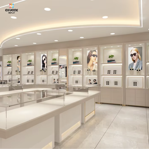 Custom Retail LED Light <b>Wall</b> <b>Mounted</b> <b>Display</b> Furniture Wooden Glass Commercial Optical Shop Fitting for Showcases - Product Image 3