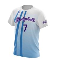 Jersey Dodger Pria 4XL Custom Jersey Dodgeball Anti Keringat Disetujui untuk Pertandingan MOQ Rendah 1/4pcs Pasokan Pabrik