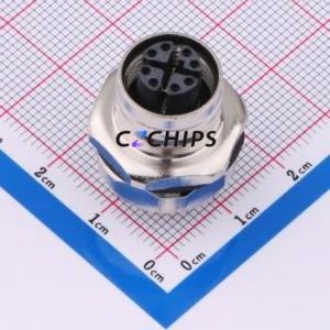 C12B-FSX-FM-8-MX-SH Circular (Cable) Connector Through hole Component (THT) Connector M12 8P Female Straight - Product Image 1