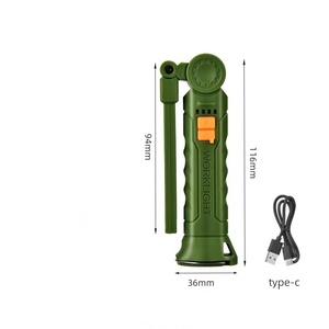 Lampe de poche USB rechargeable avec batterie intégrée, torche de camping, lampe de travail LED avec base magnétique, 5 modes pour la maison, le camping en plein air - Product Image 5