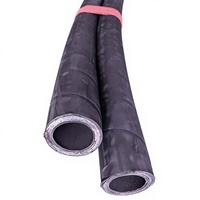 Tuyau en caoutchouc industriel hydraulique haute pression - Assemblage de tuyau flexible renforcé tressé pour air, huile, eau, découpe, noir