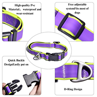 Collier pour chien NOVIPET tactique, souple, imperméable en PVC, réglable 19,68/23,62/27,55 pouces, durable, anti-odeur, boucle à dégagement rapide