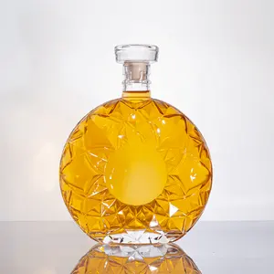 700ml 750ml alcohol wine bottle elegant design crystal white bottle xo brandy whisky glass bottle