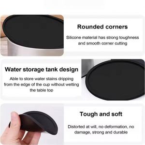 Promotion Wholesale Cheap 3D Custom logo Plastic Silicone Mat Soft Pvc Rubber Cup <b>Coasters</b> for <b>Drinks</b> - Product Image 3