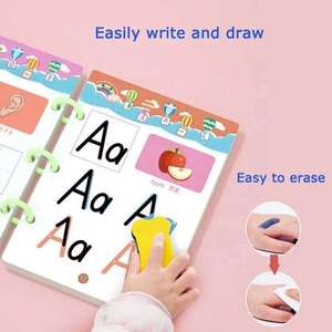 Cahier d'exercices effaçable pour enfants, entraînement à l'écriture et au contrôle du stylo pour la maternelle, jouets éducatifs de puzzle pour enfants - Product Image 5