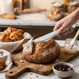 Couteau en papier biodégradable, vaisselle jetable en fibres végétales pour la restauration, la livraison de repas, les boîtes à lunch, les sandwichs, les gâteaux, les pique-niques - Product Image 1