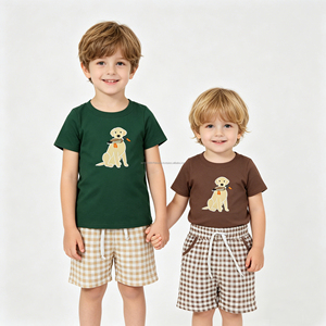 En stock: Pantalones cortos de camuflaje con bordado de pato 'It Flies It Dies' para niños, conjuntos de caza, ropa al por mayor para niños pequeños, ropa de fábrica para boutiques. - Product Image 5