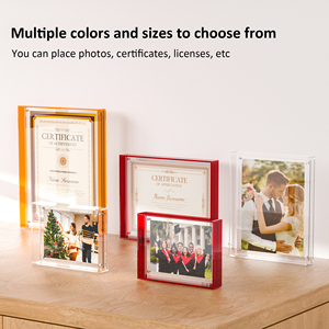 Tùy chỉnh đa chức năng Tabletop 9. 5x11red Acrylic khung ảnh Acrylic trang trí khay Countertop Organizer - Product Image 3