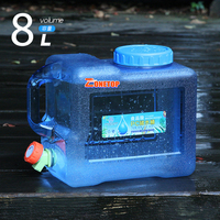 Baril d'eau en plastique durable de haute qualité, carré, PC, 5, 8, 12, 15, 18, 20, 22, 25 L, avec robinet