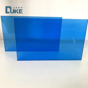 Coupe à la taille feuille <span class=keywords><strong>de</strong></span> <span class=keywords><strong>plexiglas</strong></span> PMMA en polycarbonate acrylique moulé bleu clair <span class=keywords><strong>translucide</strong></span> incassable - Product Image 6
