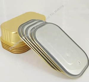 Boîte rectangulaire en aluminium 125ml 125g <span class=keywords><strong>vide</strong></span> carré 1/4 boîte de Club, prix de gros emballage en étain avec #311 pour huile de sarines crevettes - Product Image 2