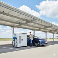Système de stockage d'énergie mobile (ESS) 138KWh-241KWh, station de recharge rapide DC pour véhicules électriques, stockage de batterie solaire intégré, OCPP