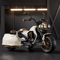 Moto électrique à trois roues pour enfants en plastique personnalisable à deux places avec musique et lumières pour les enfants de 2 à 4 ans