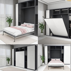 Letto a Scomparsa Verticale Moderno Pieghevole Salvaspazio con Struttura in Metallo Letto a Muro Richiudibile - Product Image 2