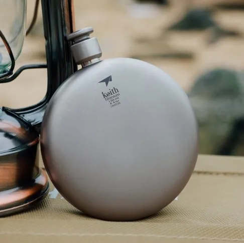 KEITH Titan Flachmann Ti9307 Portable Hip Flask, Small Water