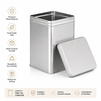 Boîte en métal rectangulaire écologique, résistante à l'humidité, 100% recyclable, emballage en métal, vente en gros, boîte en métal personnalisée pour le stockage des aliments