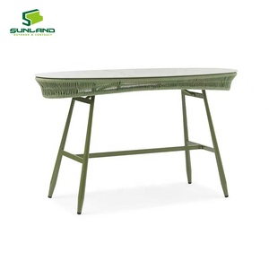 Juego de <span class=keywords><strong>Bar</strong></span> <span class=keywords><strong>Angela</strong></span> de 5 Piezas SUNLAND de Alta Calidad, Mesa de Piedra Sinterizada, Sillas Tejidas con Cuerda de Olefina, Perfecto para Exteriores, Bares y Hostelería - Product Image 4