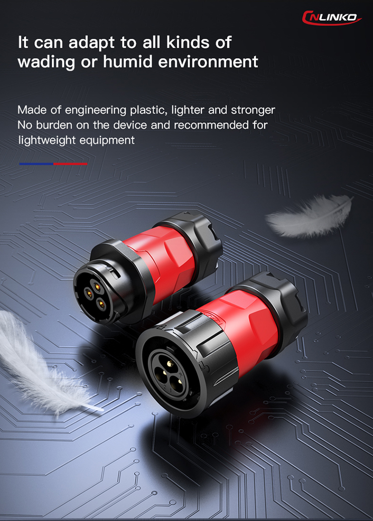 CNLINKO 7-Pin M20 Waterproof Connector Set – Male Plug & Female Socket, IP67, Bayonet Lock, 18-16 AWG