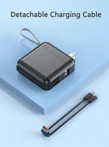 <span class=keywords><strong>Batterie</strong></span> <span class=keywords><strong>externe</strong></span> avec câble intégré et prise secteur, chargeur mural, <span class=keywords><strong>batterie</strong></span> <span class=keywords><strong>externe</strong></span> 22,5 W, charge rapide pour iPhone <span class=keywords><strong>Xiaomi</strong></span> - Product Image 2