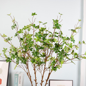 Branches artificielles en forme de feuilles de haricot, fleurs séchées en plastique, haute simulation, pour décoration de mariage et d'intérieur - Product Image 4