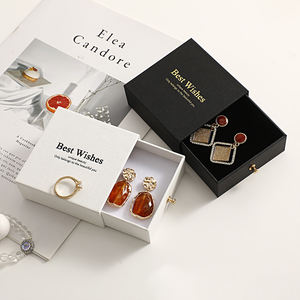 Индивидуальные бумажные ящики для упаковки ювелирных изделий, сумки, кольцевые серьги, браслеты, подарочные коробки для ювелирных изделий с индивидуальным логотипом - Product Image 4