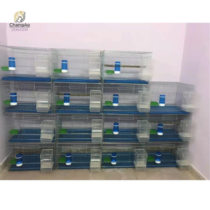 Cage à oiseaux rectangulaire en fer galvanisé épais avec bouton-pression pour perroquets, stéringues, chinchillas – Taille moyenne – Vente en gros - Product Image 1