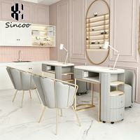 Table de manucure moderne et durable avec collecteur de poussière pour salon de beauté, spa, poste de travail de manucuriste
