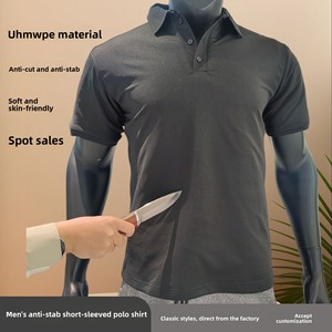 Camiseta Polo de Manga Corta Resistente a Puñaladas, Suave, para Hombre, Protección y Seguridad, Venta Directa de Fábrica - Product Image 1