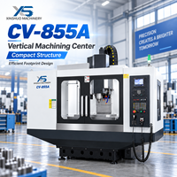 Centre d'usinage vertical CNC robuste XINSHUO 3 axes FANUC BT40 30 outils ATC, machine de fraisage à positionnement de 0,010 mm CV-855A