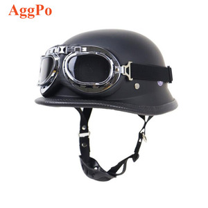 Casco de media cara con <span class=keywords><strong>gafas</strong></span> para motocicleta, patinete deportivo clásico, <span class=keywords><strong>Harley</strong></span>, patinete, patinete, patín, patín, bicicleta, Cruiser, Chopper para jóvenes y adultos - Product Image 1