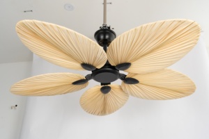Ventilador eléctrico ECO de 52 pulgadas con 5 aspas grandes, estilo del Sudeste Asiático para hogares, ventiladores de techo con motor de CC sin luz - Product Image 2