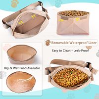 Sac à friandises pour chien, sac de promenade pour chien, sac d'entraînement pour chien 3 en 1 avec doublure imperméable amovible, porte-friandises, sac de taille