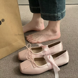 Women's French Style Round-Toe Ballet Flats <b>Shoes</b> Chunky Loafers for Summer - Product Image 4