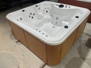 HG 공장 가격 LED 월풀 제트 스파 CE 승인 아크릴 마사지 온수 욕조 지상 자쿠지 야외 스파 6 인용 - Product Image 6