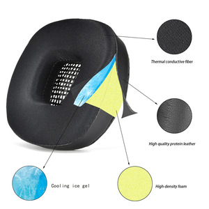 Coussinets d'oreille de remplacement pour Marshall Major II, confortables, en tissu gel rafraîchissant, respirants, en mousse à mémoire de forme, isolation phonique - Product Image 4