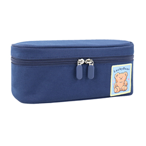 Trousse à crayons bleue avec fermeture éclair, format A5, pour l'école ou le bureau - Product Image 2