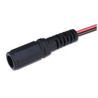 Cable de prueba con pinzas de cocodrilo hembra DC 5.5x2.1mm, conductor de cobre, PVC, rojo y negro, para batería, cable de alimentación DC