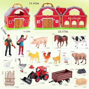 Ensemble de jeu Red Barn Farm avec figurines d'animaux, jouet de jeu d'imitation pour tout-petits, pour jouer aux rôles à la ferme, apprendre et raconter des histoires imaginatives - Product Image 6