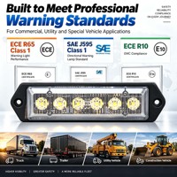 6-LED Kühlergrill-Seitenmarkierungsleuchten 10-30V LKW-Anhänger-Umrissleuchte 19 Blitzmodi Auto-Rücklicht Brems-Blinkleuchte
