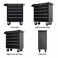 Armoire à outils mobile robuste à 5 tiroirs en acier, fabriquée par une usine OEM, pour garage et atelier