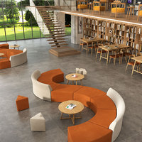 Canapé modulaire moderne en forme de S, sièges incurvés pour salle d'attente, canapé de réception pour bureau, hall d'entrée, appartement, salle d'exposition