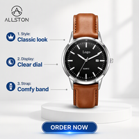 Montre de luxe pour homme musulman de haute qualité, bracelet en acier inoxydable, montre à quartz personnalisée, cadran lumineux, personnalisable