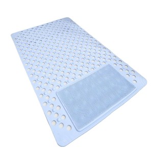 Alfombrilla de Baño Cuadrada Antideslizante con Orificios de Drenaje y Ventosas Antideslizantes para Hoteles, Hogares y Duchas, Tapete de Masaje para Pies - Product Image 1