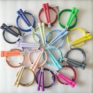 Corde à sauter portable anti-emmêlement en fil d'acier recouvert de PVC, longueur réglable, corde à sauter de fitness, corde à sauter double sous-coup - Product Image 1