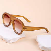 Finewell 3409 Lunettes de Soleil Tendance Luxe Cadres Colorés Hommes Femmes Surdimensionnées Designs de Marque Roses Logo Personnalisé