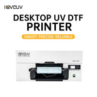 Imprimante UV DTF de bureau A3, machine d'impression d'autocollants en rouleau, CMYK+W+Vernis pour transfert de logos sur bouteilles, métal, acrylique
