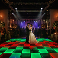 Piste de danse LED à effet miroir infini 3D 50x50cm, assemblage magnétique, effet abysse RGB pour mariage, boîte de nuit, fête, location de scène