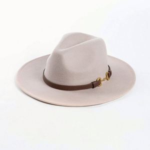 Wholesale Western Style 100% Wool Cowboy Fedora Hats With Belt High Quality Felt Hat - Product Image 4