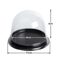 Yuxuan Boîte d'emballage alimentaire en plastique transparent rond personnalisé avec forme de dôme