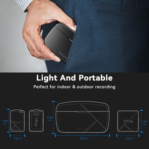 <strong>Fifine</strong> M9 Dual Portable Wireless Stereo Lapel Lavalier <strong>Microphone</strong> 2.4G C Plastic Noise Cancelling for Mobile Phone Vlog - Product Image 6